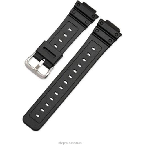 Watchband Wrist Strap Band Slicone Stainless Steel Buckle Adjustable Replacement for 5600 Series DW-5600E DW-5700 G-5600 G-5700