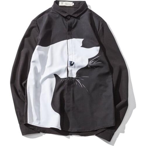 Black Long Sleeve Plaid Preppy Shirt for Men Cotton Streetwear Autumn Shirts Top Japanese Oversized Korean Casual Fashion Tops