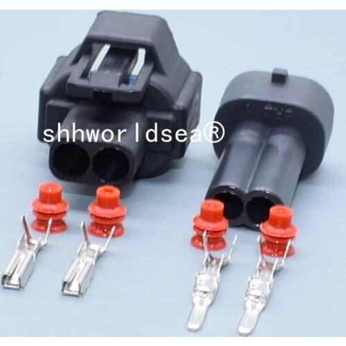 Shhworldse 2Pin Auto Injector Plug Ignition Coil Female Male Waterproof Connector Socket Housing 4AGE RB26 3SGE For Toyota Mazda