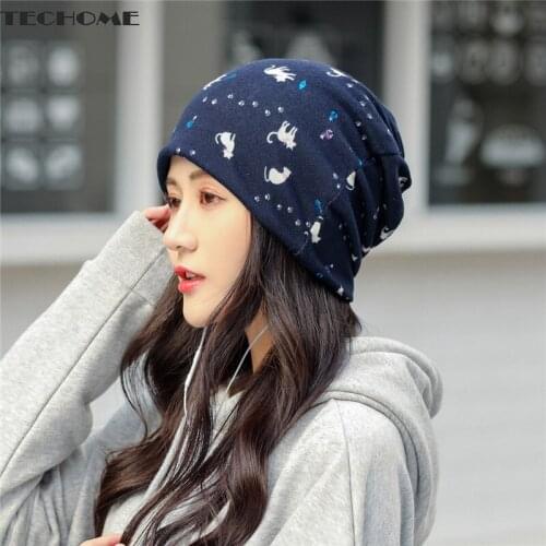 Hat Women Winter Fashion Hedging Cap Trendy Headscarf Multifunctional Scarf Night Beanies Warm Pregnant Woman Hats