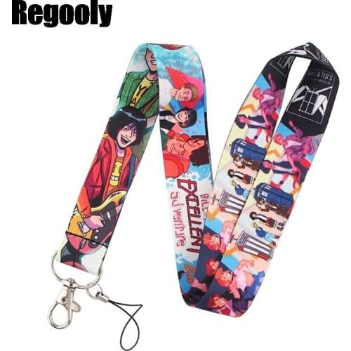 Bill and Teds Excellent Adventure Lanyard Badge ID Mobile Phone Rope Key Lanyard Neck Straps Accessories webbings ribbons