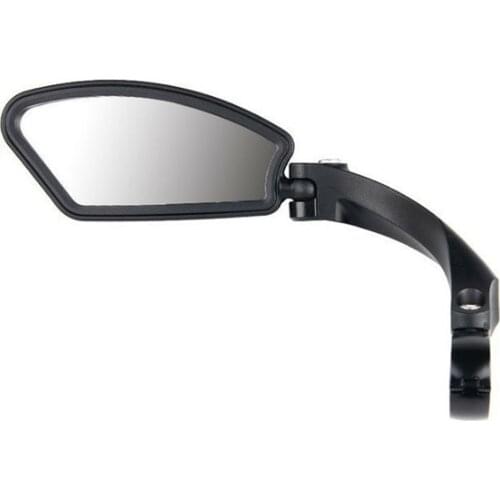 Foldable Handlebar Bike Mirror Blast-Resistant Safe Clear Glass Mirror Adjustable Rotatable Bike Mirror Rearview Mirror