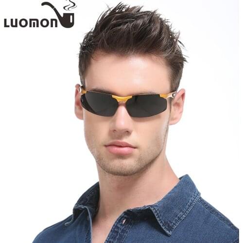 LUOMON New Polarized Sunglasses Men Aluminum Brand Fashion Sun Glasses Anti-UV Protection Travel Driving Male Eyewear
