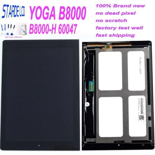 Starde 10.1 LCD For Lenovo B8000 Yoga Tablet 10 60047 LCD Screen Matrix Display Touch Digitizer Sensor Full Assembly with Frame