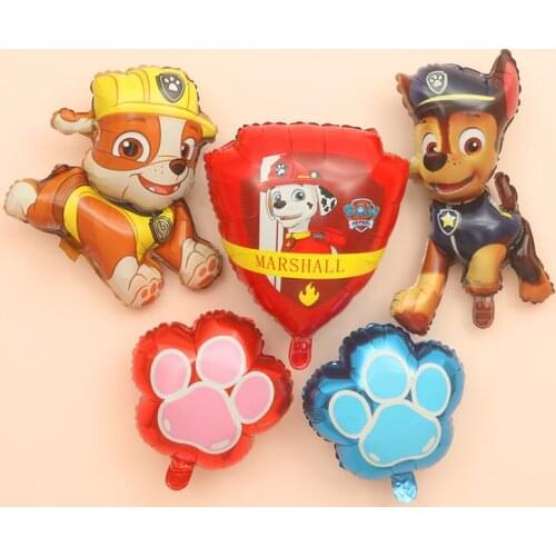 Hot 3D Paw Patrol dog air Ballons Wall Stickers Happy Birthday Decoration For Kids Toys Balloon DIY Boys Girls Creative Gifts