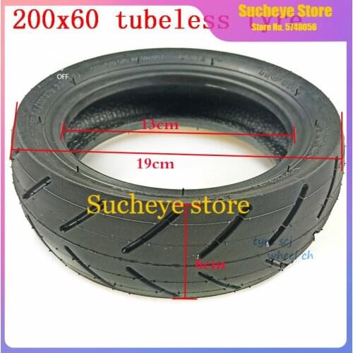 High Quality Electric Scooter Car Vacuum Wheel Tyre for 8 Inches 200X60 Scooter Tubeless Tire Non Pneumatic for Skateboard