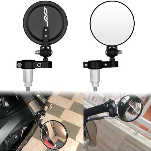 For Honda CRF250R CRF450R CRF250X CRF450X CRF230F CRF250L/M Motorcycle Mirrors Foldable 3 Inch Round Handle Bar End Side Mirrors