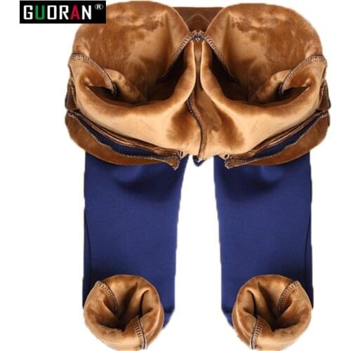 Plus Size Winter High Waist Pencil Pants Women Fleece Warm Trousers Female Black Blue Red Velvet Warm Pants Pantalon Femme