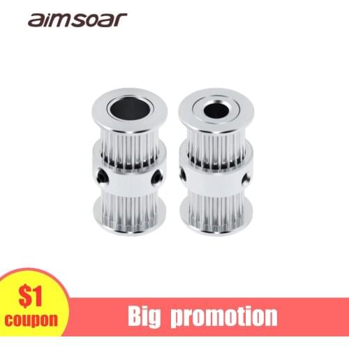 Gt2 timing pulley 20 teeth double head timing belt pulley 3d printer parts inner hole bore 5mm 8mm two head two double side
