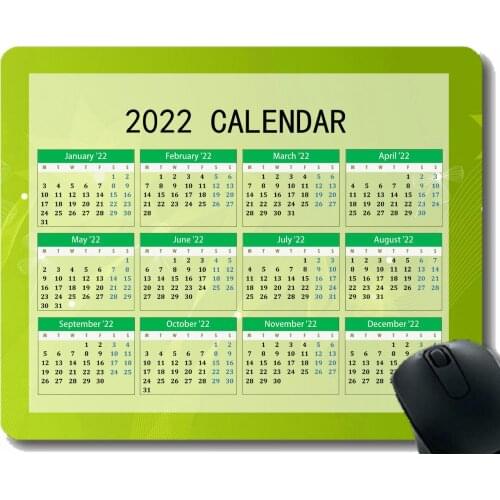 2022 Calendar Mouse Pad,Light Glare Smudges Bright Gaming Mouse Pad