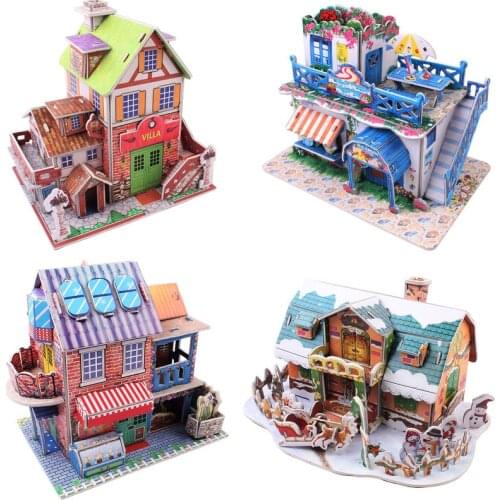 3D building puzzle toy kitchen paradise puzzle house DIY assembly kit childrens learning educational childrens toys