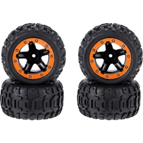 4PCS Tires & Wheels Rims Remote Control Cars Accessories for HBX 16889 1/16 RC Car Vehicles Spare Parts M16038
