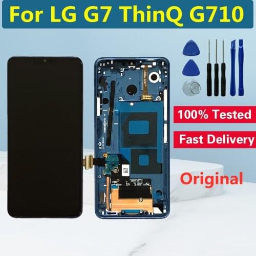 6.1" Original LCD With Frame For LG G7 ThinQ LCD Display Screen Touch Screen Digitizer LM-G710 LM-G710N LM-G710VM G710 SM-G710