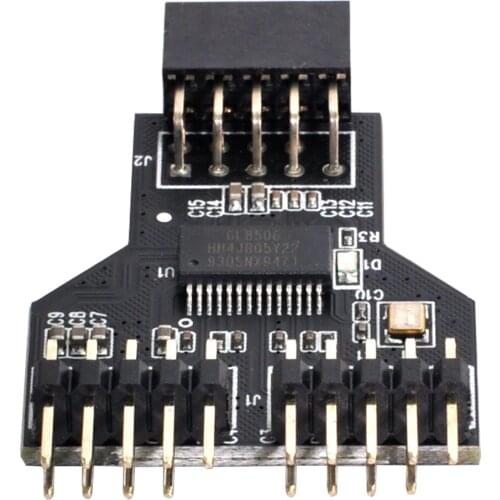 Motherboard 9pin USB 2.0 Header 1 to 2 Female Extension HUB Connector Adapter Port Multilier