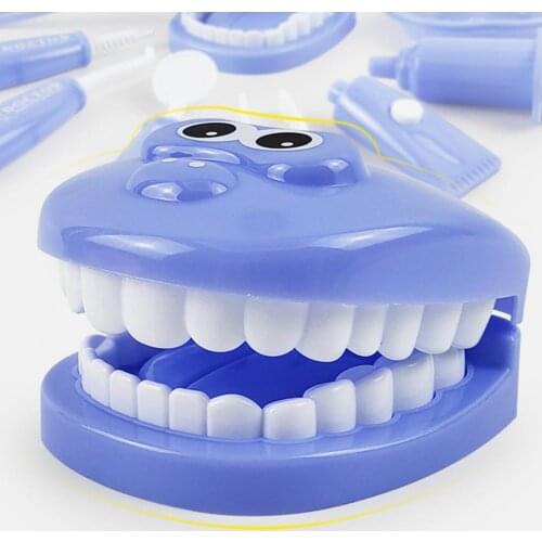 9Pcs/Set Kids Doctor Toys Educational Dental Scene Toys Preschool Teaching Brushing Game Pretend Play