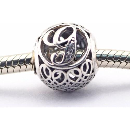 925 Sterling Silver Beads for Jewelry Making Vintage G letterkralen Charms Fits Women Bracelet Kralen joyas de plata 925