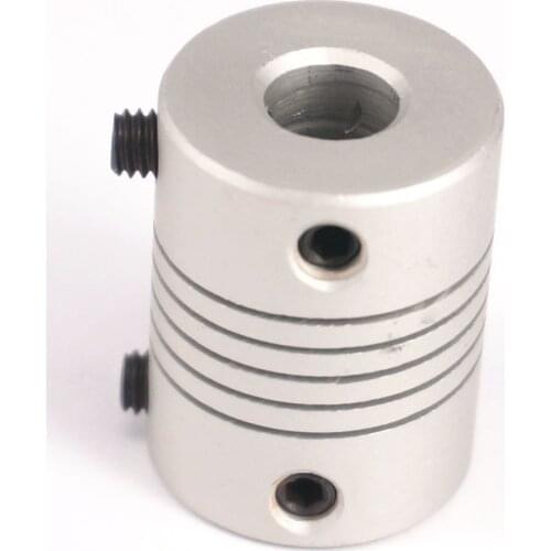 Aluminum Alloy Outer Dia 19mm Length 25mm Hole 3mm To 10mm Shaft Couplings M4 Flexible Encoder Motor