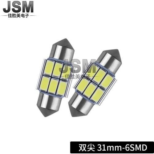 Car Led Reading Lamp Canbus-sj-5730-6smd Dual Tip 5630 Decoding Cooling Ceiling Lamp License Plate Lamp Led Lights for Car