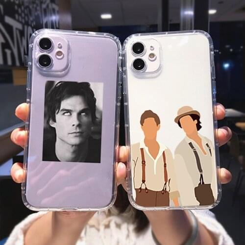 Phone Case for IPhone 11 12 Pro XS MAX XR X 7 8 6Plus SE 2020 Soft Shockproof Capa for Iphone 12 The Vampire Diaries Damon Cover