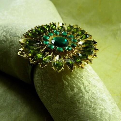Crylstal flower napkin rings,acrylic napkin holder