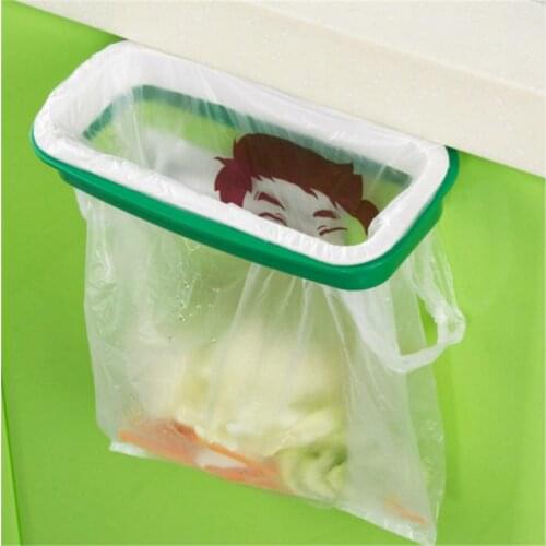 Eco-Friendly Cupboard Door Back Trash Rack Storage Garbage Bag Holder Hanging Kitchen Cabinet Hanging Trash Rack Kitchen Use