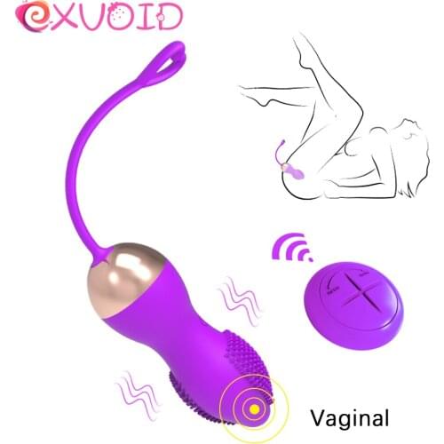 EXVOID Remote Egg Vibrators Sex Toys for Women Kegel Ball Vagina Tighten Exercise Waterproof 10 Modes G Spot Massager Vibrator