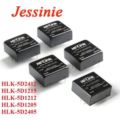 DC-DC Isolated Converter Power Supply Module 5W DC DC 12V to 15V/5V/12V 24v to 5V/12V HLK-5D2405/5D1205/5D1212/5D1215/5D2412