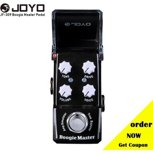JOYO JF-309 Boogie Master Amp Simulator Mini Electric Guitar Effect Pedal with Knob Guard True Bypass Guitar Pedal