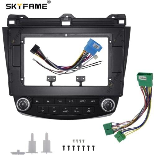 SKYFAME Car frame cable Kits Fascia Panel For HONDA ACCORD 7TH 2003-2007 Android Big Screen Audio Dash Panel Frame
