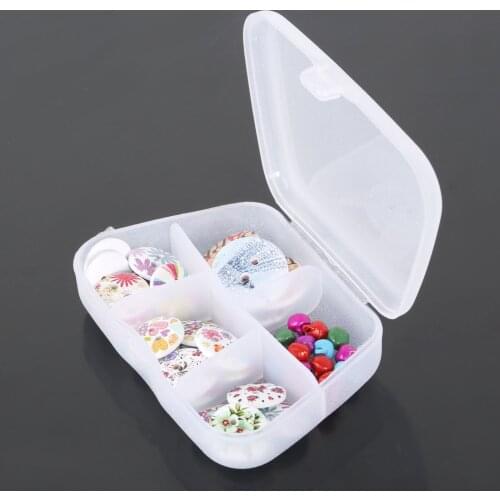 1Pc Transparent Portable Travel 5 Slots Pill Box Medicine Tablet Dispenser Organizer Pill Holder Storage Case Trinkets Container