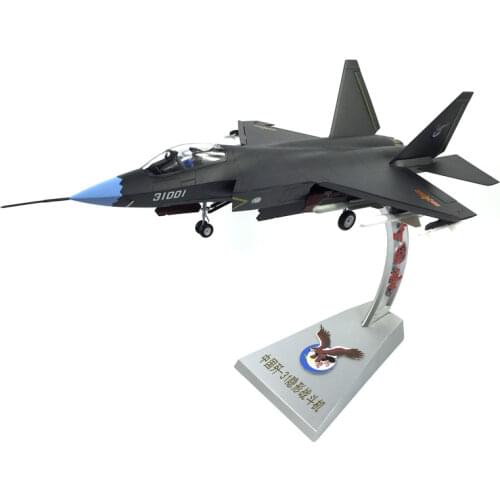 Diecast 1:36/1:72 J-31 Aircraft Model Simulation Alloy J-31 Fighter Military Model Fighter Model Military Collections