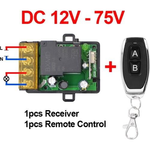 AC 220V 30A 85V - 260V 15A 1CH RF 433MHz Remote Control Switch Receiver Module + 433mhz remote control Kit For Intelligent Home
