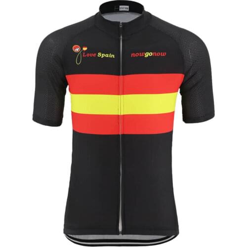 Men Spain cycling jersey Short Sleeve road bicycle jersey mtb bike shirt cycling clothing gear ropa maillot ciclismo