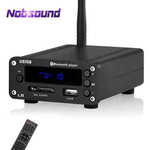 Nobsound HiFi Bluetooth 5.0 Digital Amplifier Stereo Receiver Desktop Headphone Amp SD / USB Music Player FM Radio