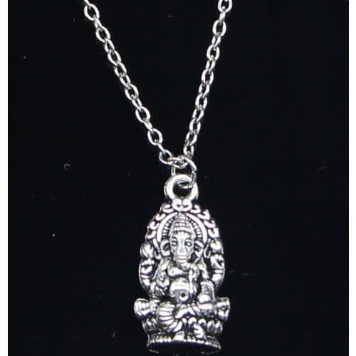 New Fashion Necklace 26x14mm Ganesha elephant buddha Pendants Short Long Women Men Colar Gift Jewelry Choker