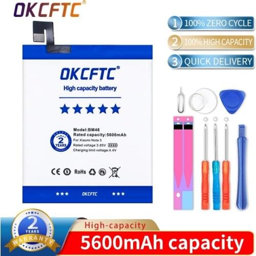 Original Replacement BM46 Battery For Xiaomi Redmi Note 3 Pro Hongmi Note3 Redrice Note 3 Genuine Phone Battery 5600mAh