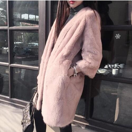 Women 2020 Autumn Winter New Faux Fur Coat Female Casual Slim Thicken Elegant Fake Fur Jacket Ladies Plush Warm Overcoats G597