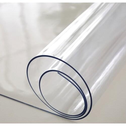 PVC Transparent Tablecloth Soft Glass Waterproof Table Cover Oilproof Easy To Clean Protection Tablecloth for Home Kitchen