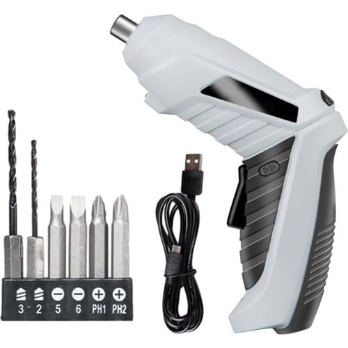 Quare Head Adapter Electric Drill Electrical Screwdriver USB Data Cablex 3.6V Lithium Battery Power Tools Mini Portable Wrench