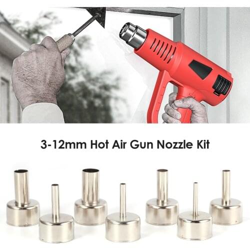 Station Gun Blower Round Nozzles 3-12mm Hot Air Gun Nozzle Kit for 858D Welding Soldering Station Heat Gun Tips