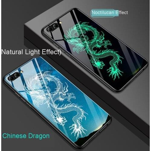 Luminous Glass Case For Huawei P Smart 2019 Case Bumper Silicon Back Cover For Huawei P Smart Z 2019 honor 20 p20 p30 pro Case