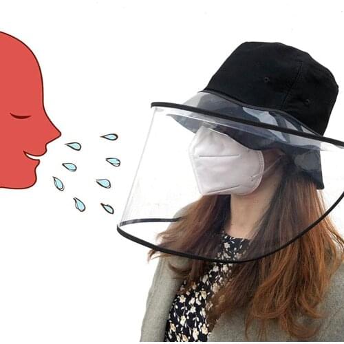 Protective Fisherman Hat Removable Protection Sun Hat For Anti-fog Anti-particle For Women Men Sun Protection Anti-UV