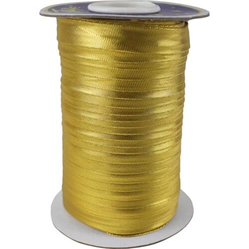 Polyester 5/8"(15mm) Gold And Silver Satin Bias Tape Bias Binding For DIY Garment Sewing And Trimming 100yard/roll