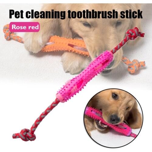 Dog Toothbrush Durable Dog Chew Toy Stick Soft Rubber Teeth Clean And Durable Small Medium Large Dog Puppies Chew Toy can CSV