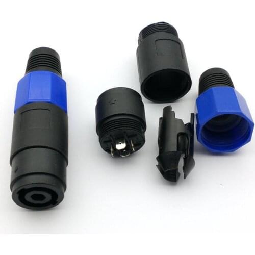 10pcs 4 Pin Female Speakon Professional 4 Poles Powercon Power Socket Audio Cable adapter Connector