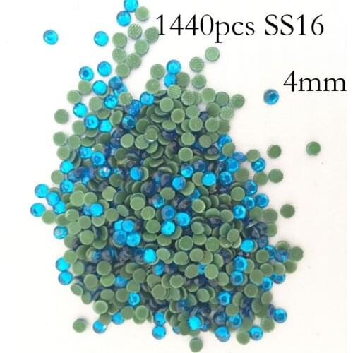 1440pcs SS16 Rhinestone Decorations Bridal Crystal Nail Art Flarback Rhinestones Applique For Wedding Dresses Shoes