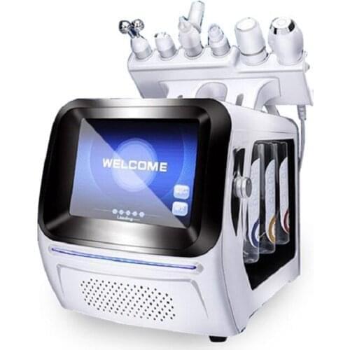 6 in 1 water electrolysis oxygen bubble machine/h2o2 facial skin peeling multifunction touch oxygen beauty machine