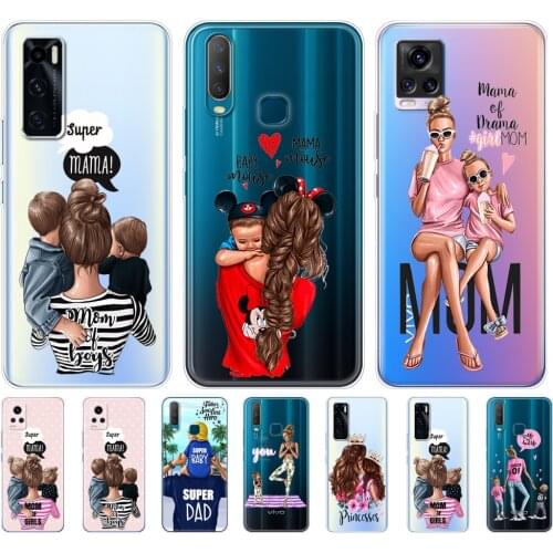 Case For Vivo Y11 2019 Y17 Y15 Y12 Y3 Y19 Y91C Y1S Y30 Y50 V20 SE V17 Neo V11 Pro i Case Y 15 12 17 Cover Baby mom Girl and Boy