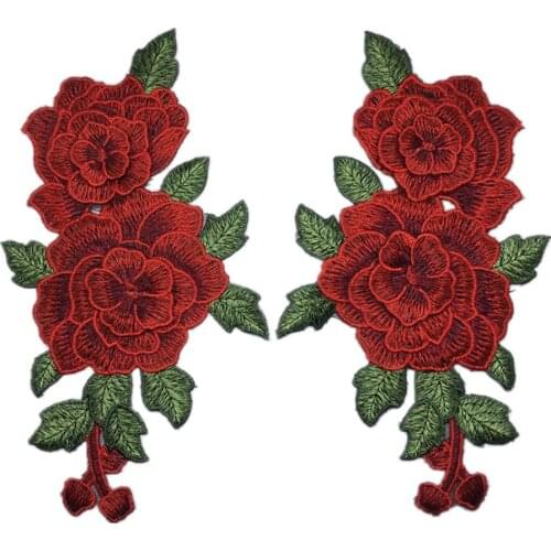 Embroidery Flowers Lace Patch neckline DIY Clothes Accessories Lace Motifs Applique Trim Decorative Fabric