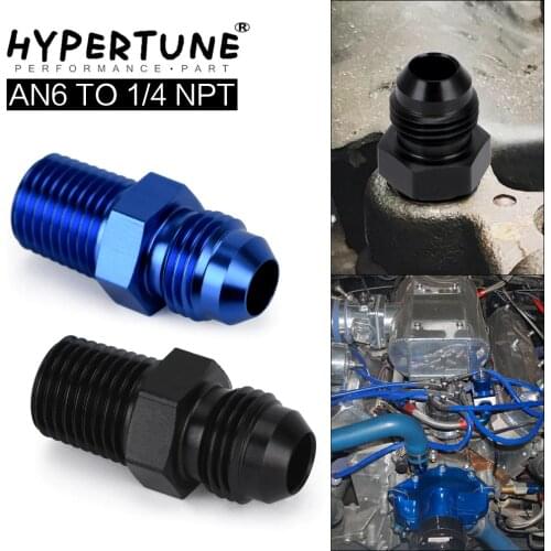 Hypertune - (AN6-NPT1/4) AN6 to 1/4 NPT Straight Adapter Flare Fitting auto hose fitting Male HT-SL816-06-04-011/021